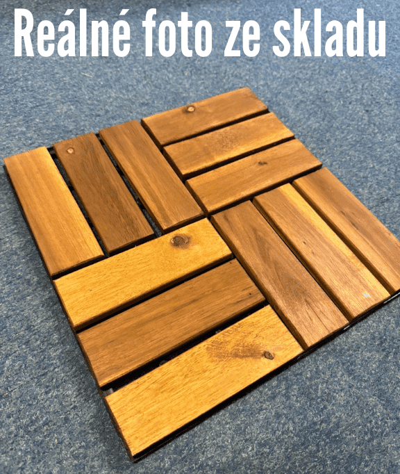 CountrySide Dřevěné dlaždice 30x30x2 cm HG10745 sada 10 kusů (3)